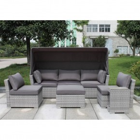 Диван-трансформер из искусственного ротанга AFM-320G Grey в Режи - rezh.mebel24.online | фото 2