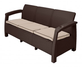 Диван Yalta Premium Sofa 3 Set (Ялта) шоколадный (+подушки под спину) в Режи - rezh.mebel24.online | фото