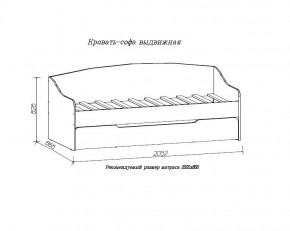 ДЖУНИОР Кровать-софа выдвижная в Режи - rezh.mebel24.online | фото 2