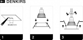 DK3021-WH Встраиваемый светильник, IP 20, 10 Вт, GU5.3, LED, белый, пластик в Режи - rezh.mebel24.online | фото 5