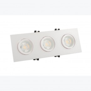 DK3023-WH Встраиваемый светильник, IP 20, 10 Вт, GU5.3, LED, белый, пластик в Режи - rezh.mebel24.online | фото 2