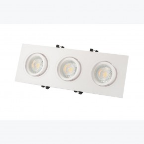 DK3023-WH Встраиваемый светильник, IP 20, 10 Вт, GU5.3, LED, белый, пластик в Режи - rezh.mebel24.online | фото 3