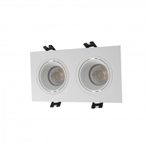 DK3072-WH Встраиваемый светильник, IP 20, 10 Вт, GU5.3, LED, белый/белый, пластик в Режи - rezh.mebel24.online | фото 1
