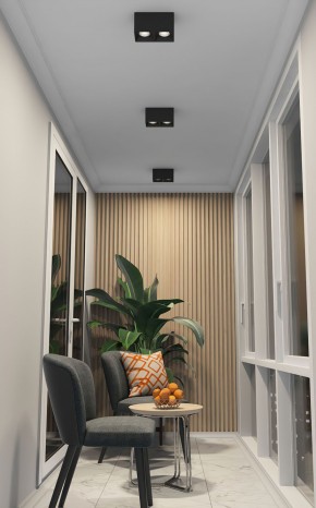 DK3085-BK+CH Светильник накладной IP 20, 10 Вт, GU5.3, LED, черный/хром, пластик в Режи - rezh.mebel24.online | фото 2