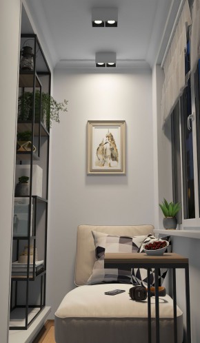 DK3085-WB+WH Светильник накладной IP 20, 10 Вт, GU5.3, LED, бело-черный/белый, пластик в Режи - rezh.mebel24.online | фото 2