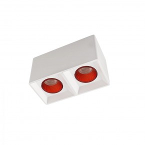 DK3085-WH+RD Светильник накладной IP 20, 10 Вт, GU5.3, LED, белый/красный, пластик в Режи - rezh.mebel24.online | фото 1