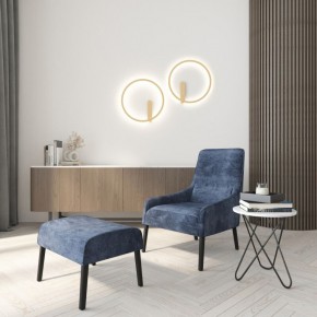 DK5035-SG Бра ROUND со светодиодом, IP20, 24W, 3000/4000/6500K, матовое золото, алюминий в Режи - rezh.mebel24.online | фото