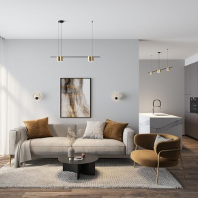 DK5060-BK+SG Бра ORBIT, IP20, 3000К, LED, 10 Вт, черный + сатинированное золото, алюминий в Режи - rezh.mebel24.online | фото 5