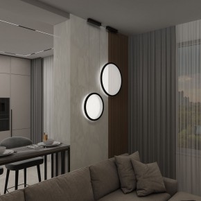 DK6604-BK Подвесной вертикальный светильник Veil со светодиодом H1500 d450 220V 36W 3000-6000K IP20 черный алюминий в Режи - rezh.mebel24.online | фото 9