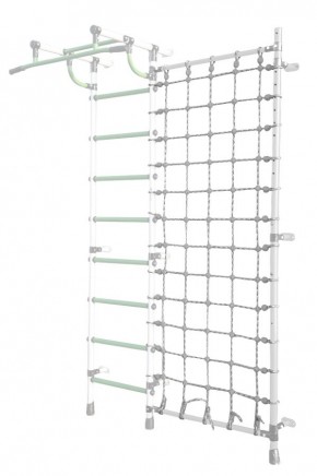Дополнительная стойка к пристенному ДСК Pastel с сеткой для лазания, цв. белый в Режи - rezh.mebel24.online | фото