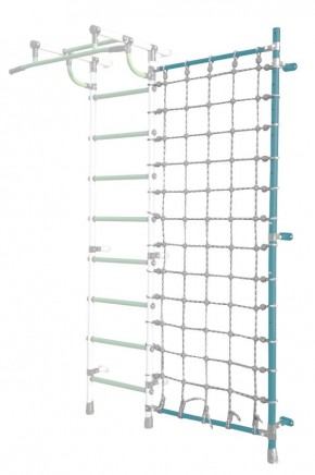 Дополнительная стойка к пристенному ДСК Pastel с сеткой для лазания, цв. бирюзовый в Режи - rezh.mebel24.online | фото