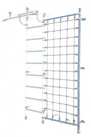 Дополнительная стойка к пристенному ДСК Pastel с сеткой для лазания, цв. голубой в Режи - rezh.mebel24.online | фото