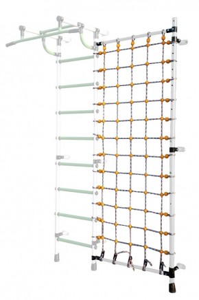 Дополнительная стойка к пристенному ДСК с сеткой для лазания, цв. белый в Режи - rezh.mebel24.online | фото
