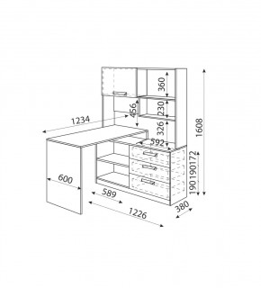 Дуглас (подростковая) М07 Стол угловой в Режи - rezh.mebel24.online | фото 2
