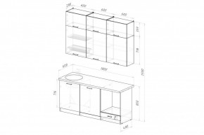 ДЮНА Кухонный гарнитур Макси 2 1800 мм в Режи - rezh.mebel24.online | фото 2