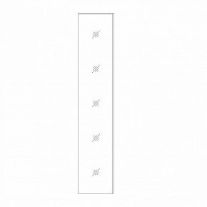 Фасад двери с зеркалом (левый) Белый Марсель в Режи - rezh.mebel24.online | фото 3