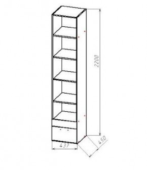 ГЕОМЕТРИЯ ГМТ.07 пенал открытый в Режи - rezh.mebel24.online | фото 2