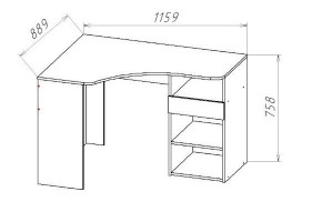 ГЕОМЕТРИЯ ГМТ.10 Стол угловой в Режи - rezh.mebel24.online | фото 2