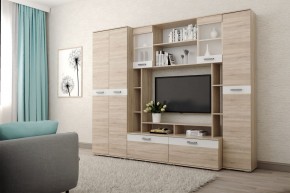 Гостиная Белла (Дуб Сонома/Белый глянец) в Режи - rezh.mebel24.online | фото