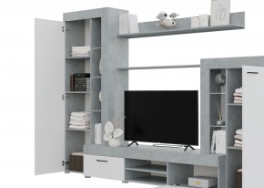 Гостиная Дельта (Бетон/Белый) в Режи - rezh.mebel24.online | фото 2