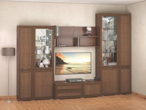 Гостиная-горка Ливорно орех в Режи - rezh.mebel24.online | фото 1