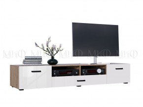 НЭНСИ NEW Гостиная ЛДСП (модульная) Белый глянец/Сонома в Режи - rezh.mebel24.online | фото 3