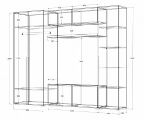 Гостиная Норден (Дуб Крафт белый) в Режи - rezh.mebel24.online | фото 4