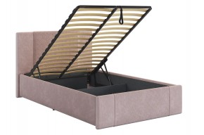 ХЛОЯ Кровать 1200 с ПМ (нежно-розовый велюр) в Режи - rezh.mebel24.online | фото