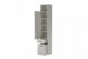 ИТАЛИЯ П1Я-400 Пенал с пуфом  (дуб крафт белый) в Режи - rezh.mebel24.online | фото 2