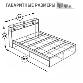 Камелия Кровать 0900, цвет венге/дуб лоредо, ШхГхВ 93,5х217х78,2 см., сп.м. 900х2000 мм., без матраса, основание есть в Режи - rezh.mebel24.online | фото 4