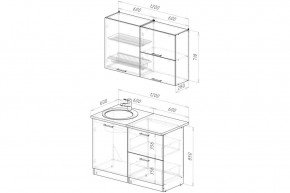 Кухонный гарнитур Антика Лайт 1200 мм в Режи - rezh.mebel24.online | фото 2