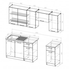 КИРА Кухонный гарнитур Компакт (2200 мм) в Режи - rezh.mebel24.online | фото 2