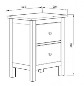 Комод 02 Кантри белый с двумя ящиками в Режи - rezh.mebel24.online | фото 3