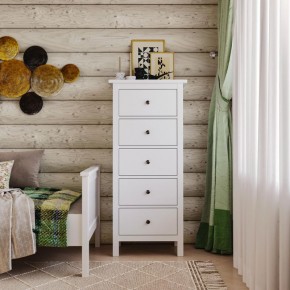Комод 05 Кантри белый с пятью ящиками в Режи - rezh.mebel24.online | фото 4