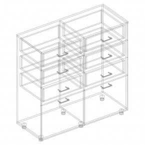 Комод 2 ств. с 6 ящиками "Сандра" в Режи - rezh.mebel24.online | фото 4
