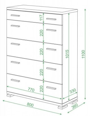 Комод Домино Лайт КМ-2 в Режи - rezh.mebel24.online | фото 2