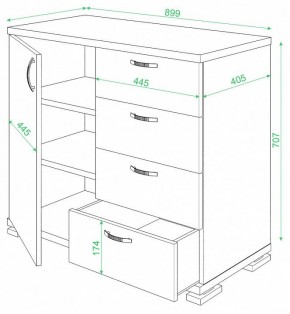 Комод Домино ТБ-4МН в Режи - rezh.mebel24.online | фото 2