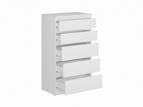 Комод КАСТОР с пятью ящиками, цвет белый в Режи - rezh.mebel24.online | фото 2
