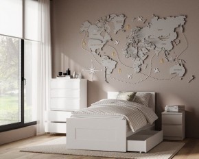 Комод КАСТОР с пятью ящиками, цвет белый в Режи - rezh.mebel24.online | фото 3