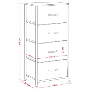 Комод Leset Линкс 4 ящ. (к/з), Каркас Белый, ящики Белые в Режи - rezh.mebel24.online | фото 8