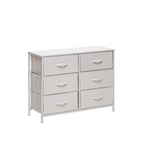 Комод Leset Линкс 6 ящ. (к/з), Каркас Белый, ящики Белые в Режи - rezh.mebel24.online | фото 3