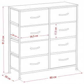 Комод Leset Линкс 8 ящ. (к/з), Каркас Белый, ящики Белые в Режи - rezh.mebel24.online | фото 8
