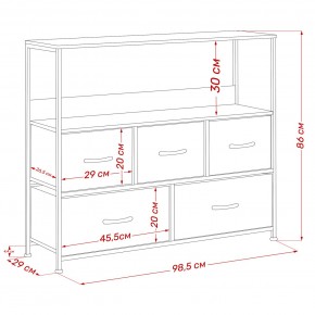 Комод Leset Локи 5 ящиков с полкой в Режи - rezh.mebel24.online | фото 13