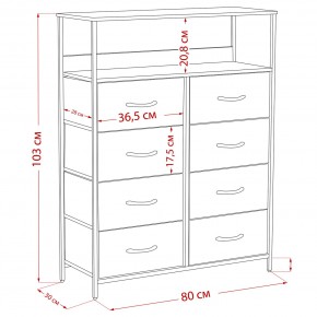Комод Leset Локи 8 ящ. с полкой в Режи - rezh.mebel24.online | фото 12