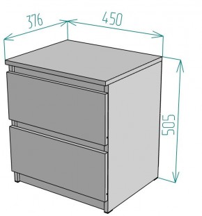Комод Malta light K127 (тумба прикроватная) в Режи - rezh.mebel24.online | фото 2