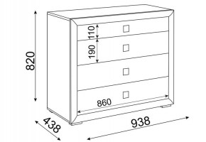 Комод малый Глэдис М26 (Дуб Золотой/Цемент светлый) в Режи - rezh.mebel24.online | фото 2