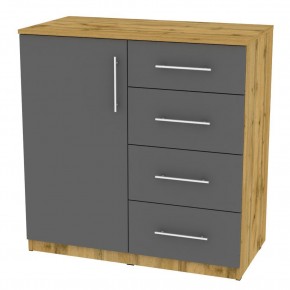 Комод "Калисто (K17)" ручка рейлинг (ДВ-Графит) в Режи - rezh.mebel24.online | фото