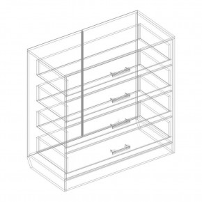 Комод с 4 ящиками "Милана" в Режи - rezh.mebel24.online | фото 3