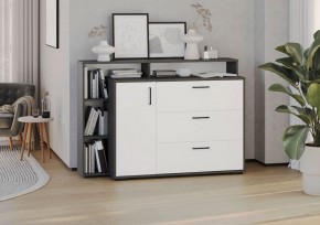Комод с дверкой и тремя ящиками (графит/белый) в Режи - rezh.mebel24.online | фото 3