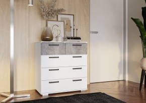 Комод Стандарт-5 NEW (белый/цемент светлый) в Режи - rezh.mebel24.online | фото 3
